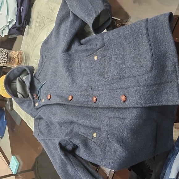 LL Bean men's vintage 80ies duffle wool Melton jacket coat m/L fit - Picture 7 of 11